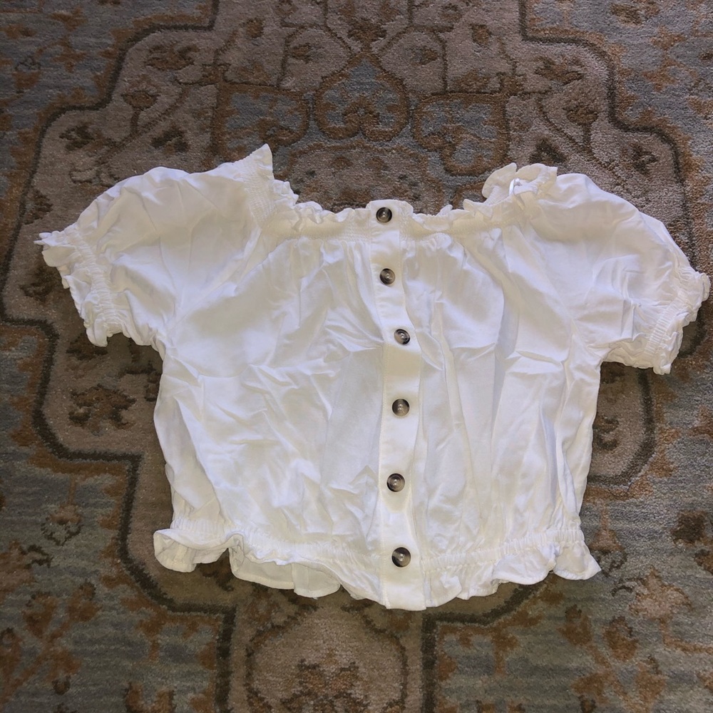 H&M Ruffle Button Up Top - Picture 2 of 3